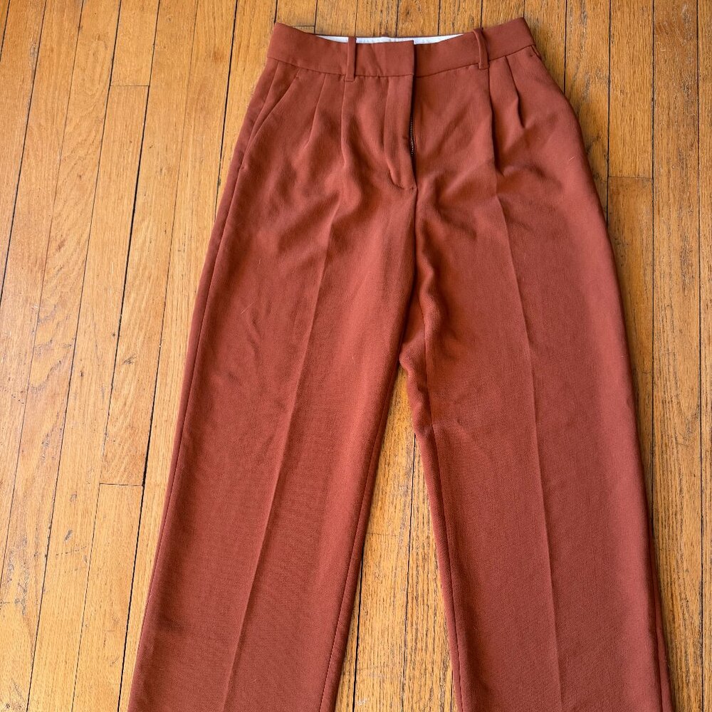 Aritzia Wilfred Effortless Pants, Burnt Orange, size 4